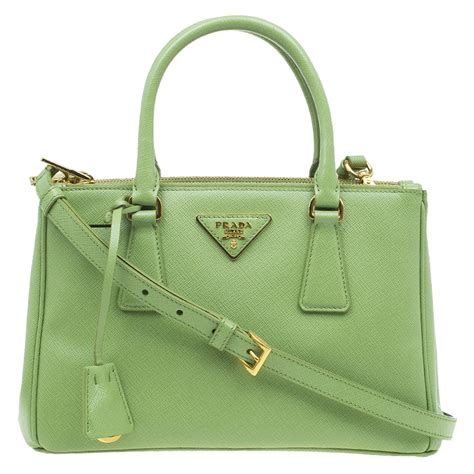 prada double bag green|More.